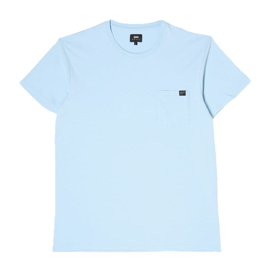 Edwin Pocket T-Shirt Cerlean Blue Front View Image