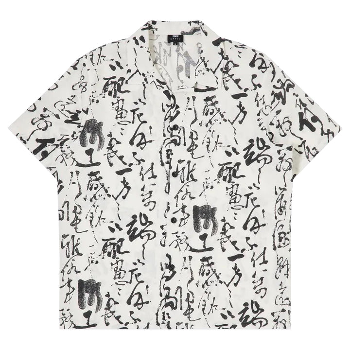 Edwin Private Letter Shirt In Linen/Cotton black/white Front Image