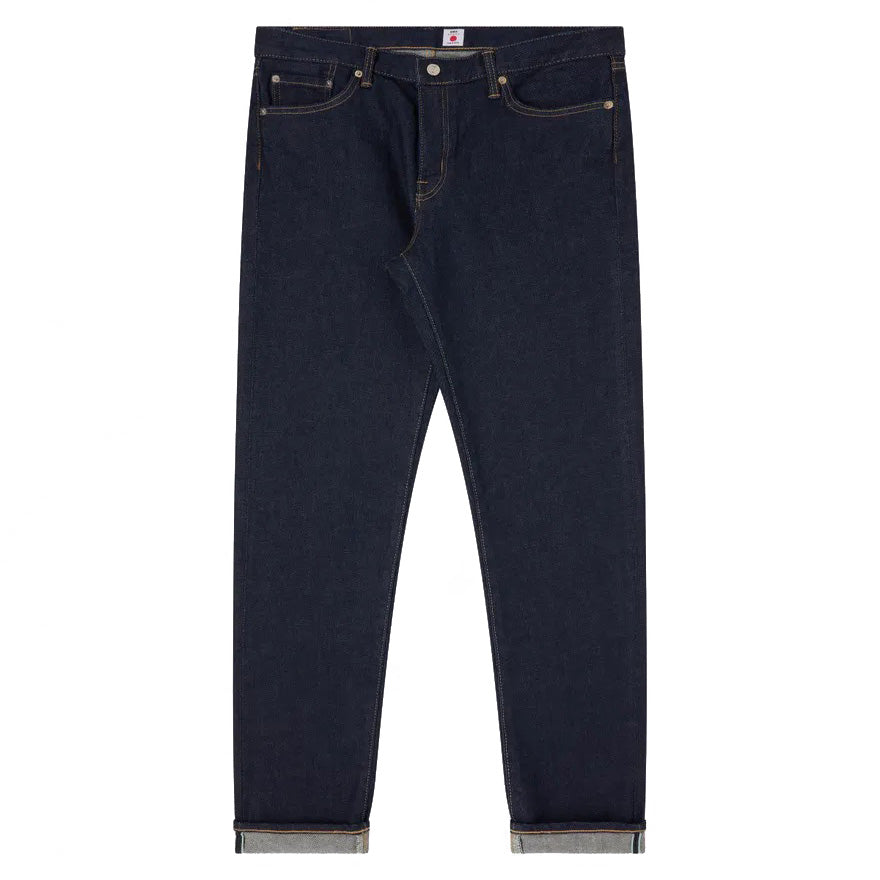 Edwin Regular Tapered Kaihara Stretch Denim Blue Rinsed  Front View Image