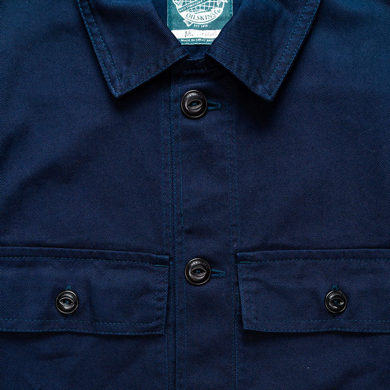 Yarmouth Oilskins The Drivers Jacket Navy Front Detail View