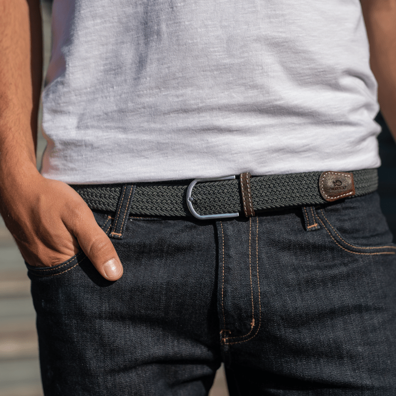 Braided Belt Flannel Grey - Merchant Menswear