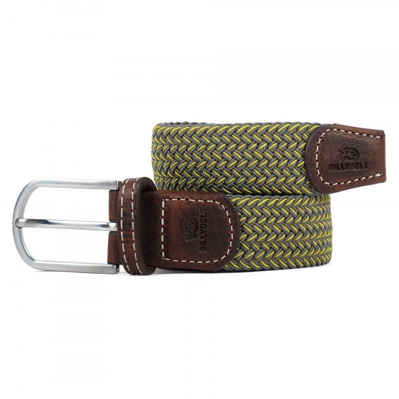 Budapest Braided Belt Grey / Yellow - Merchant Menswear