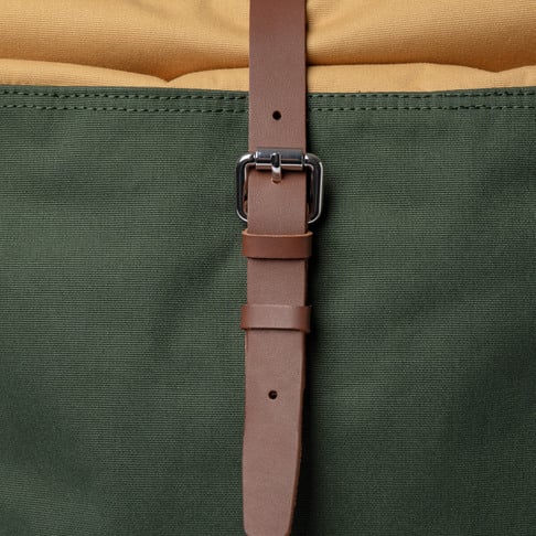 Sandqvist  Kurt Backpack Multi Dawn Green Leather Buckle Detail