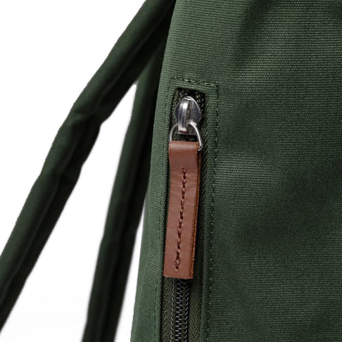 Sandqvist  Kurt Backpack Multi Dawn Green Zip Detail