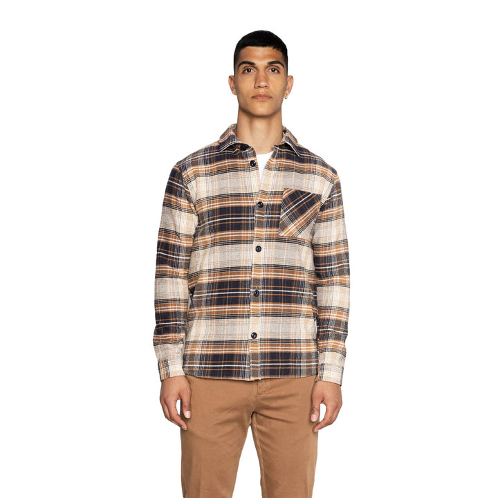 David Lavato Shirt Navy Check