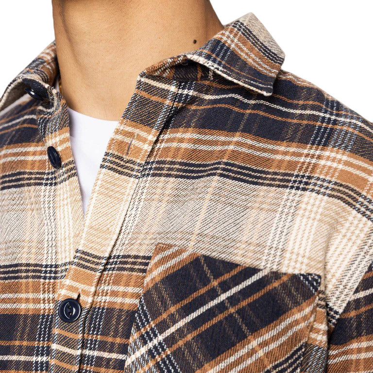 David Lavato Shirt Navy Check