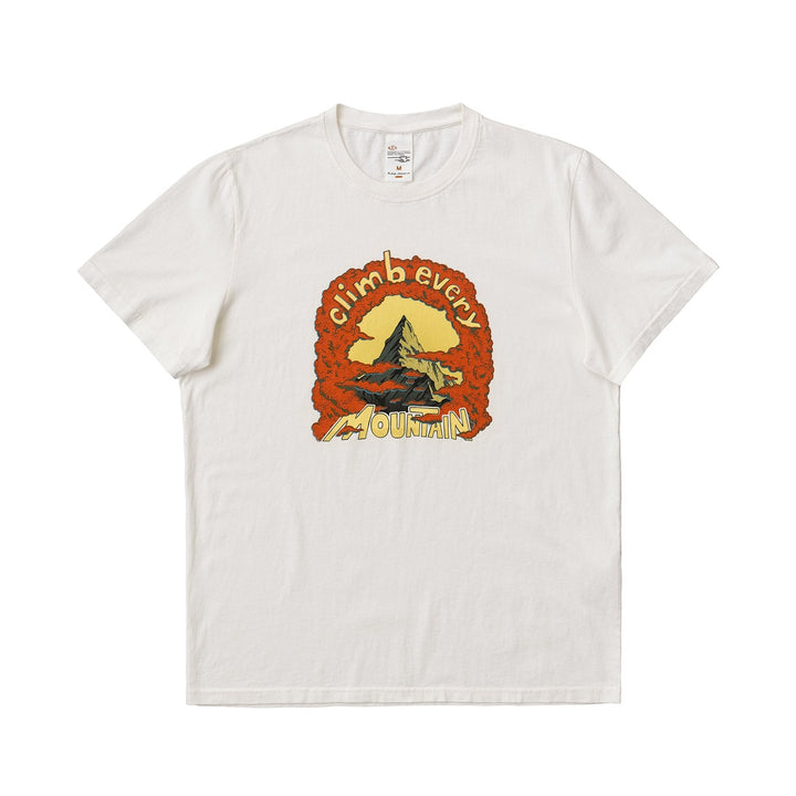 Nudie Jeans Roy Every Mountain Tee Chalk White Front Image