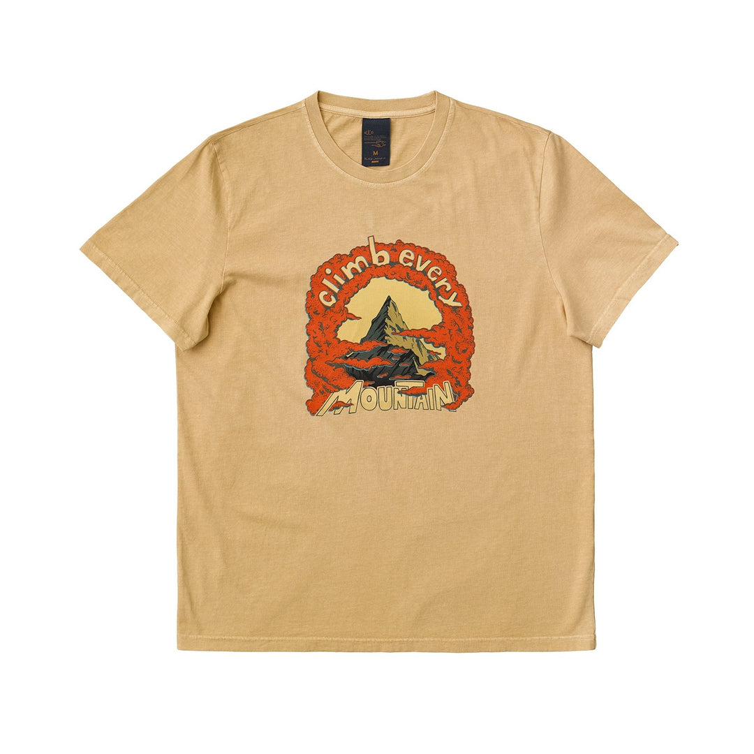 Nudie Jeans Roy Every Mountain Tee Faded Sun Front View