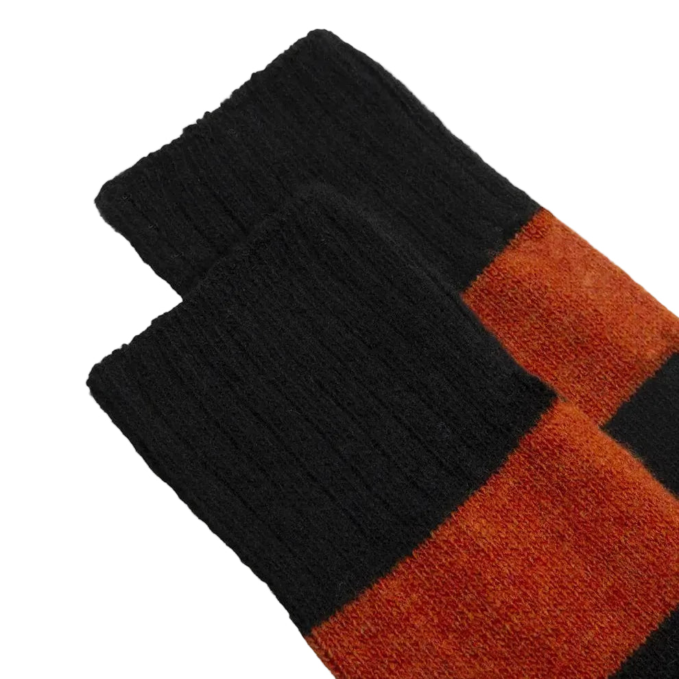 ANT45 Geel Block Stripe Socks Black/Orange