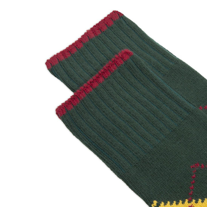 Luosto Argyle Socks Dark Green