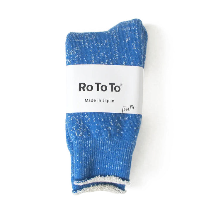 Double Face Crew Socks Blue