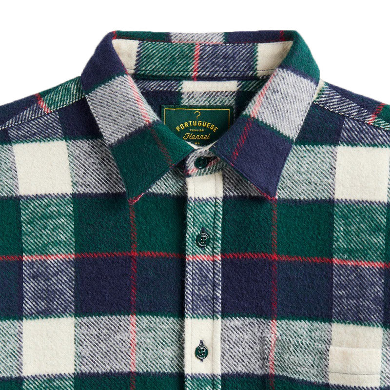 Bottle Check Flannel Shirt Green