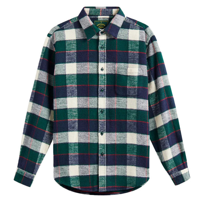 Bottle Check Flannel Shirt Green