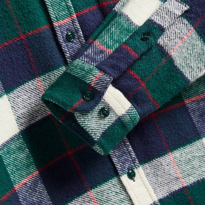 Bottle Check Flannel Shirt Green