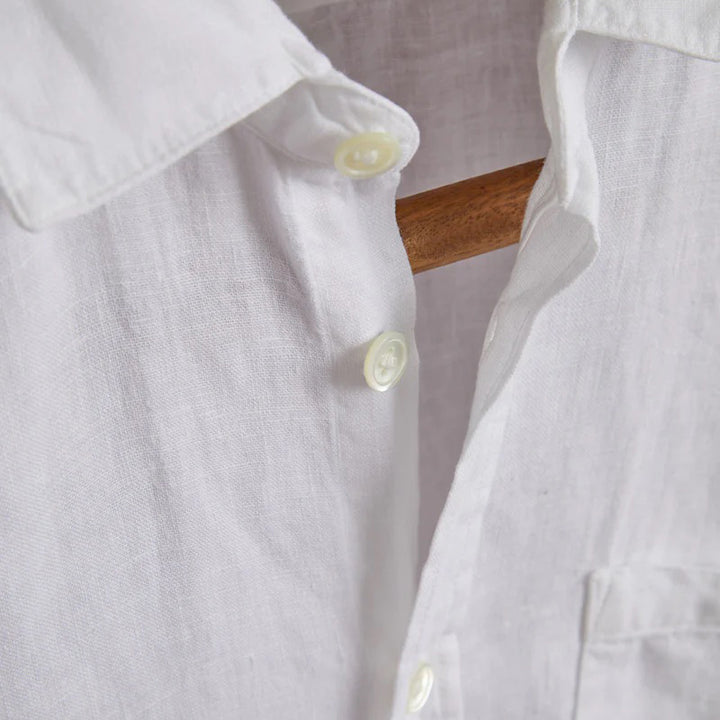 Linen Long Sleeve Shirt White