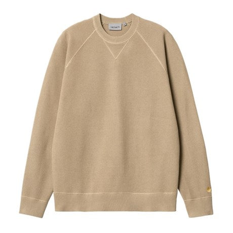Carhartt WIP Chase Sweater Sable / Gold Front View Image