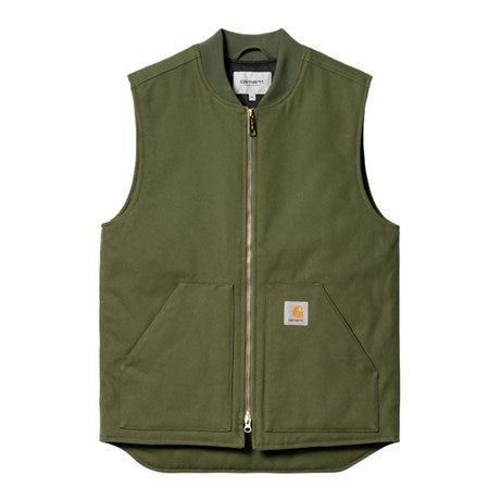 Carhartt WIP Classic Vest Dearborn Canvas Tarragon Rigid Front