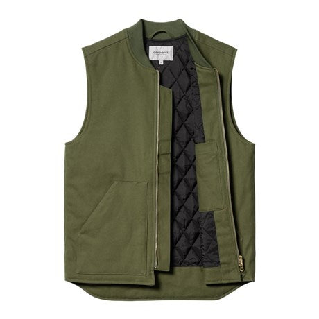 Carhartt WIP Classic Vest Dearborn Canvas Tarragon Rigid Inner Detail