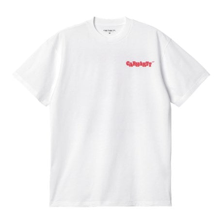 Carhartt WIP Fast Food T-Shirt White / Red Front View Image