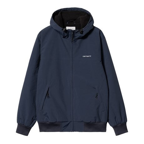 Carhartt WIP Hooded Sail Jacket Airforce Blue White Front