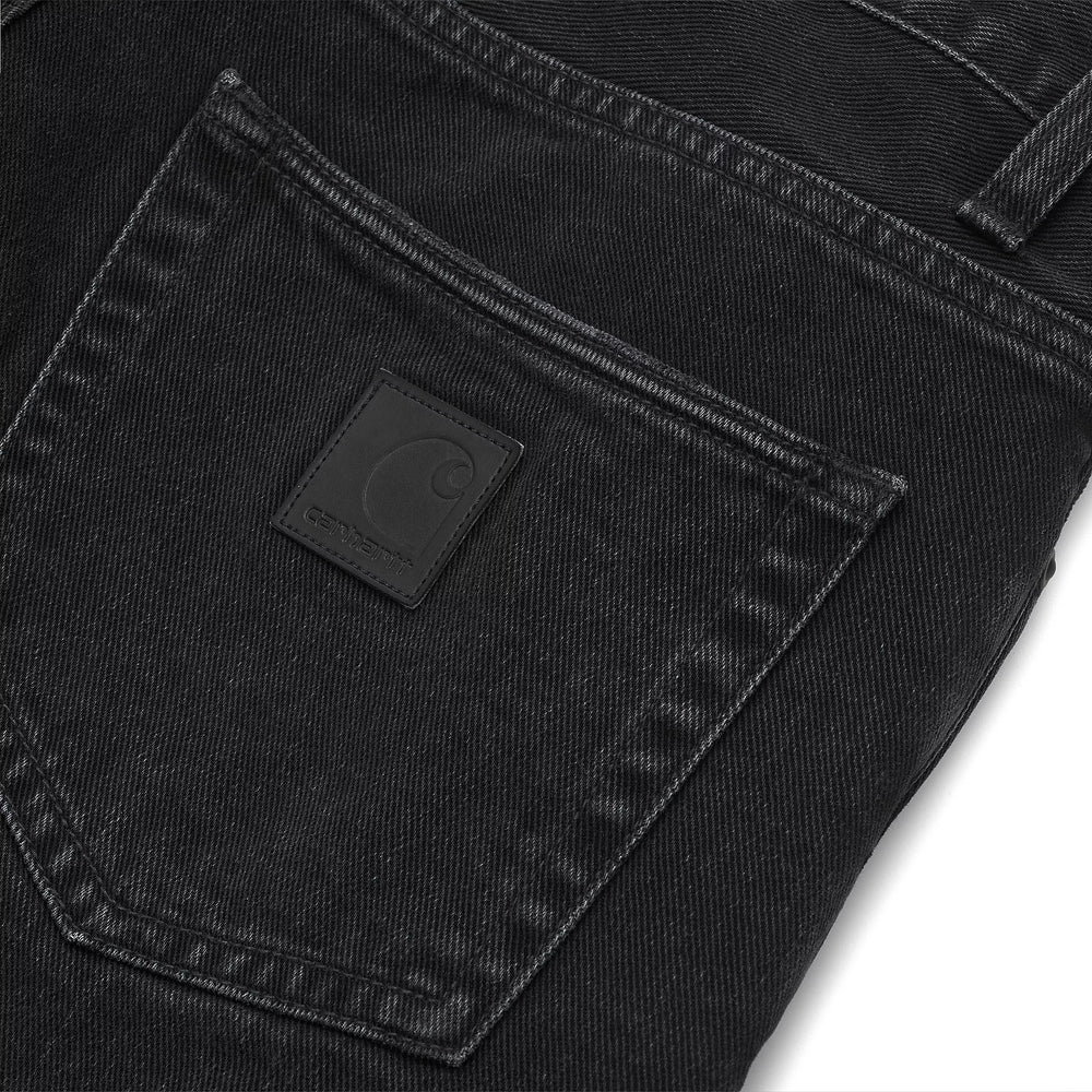 Carhartt WIP Klondike Pant Maitland Denim Black Stone Washed Back Pocket Detail