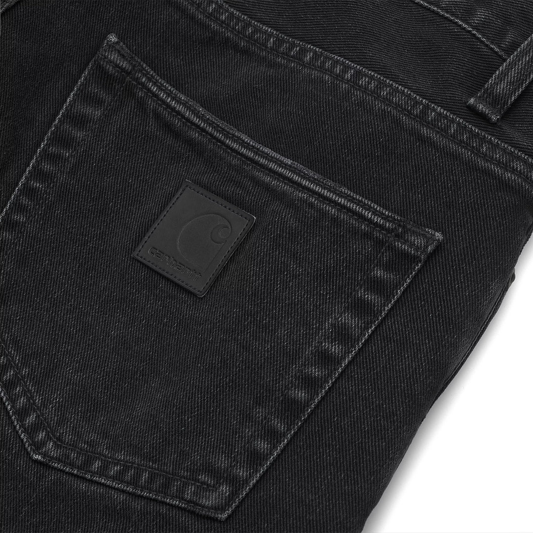 Carhartt WIP Klondike Pant Maitland Denim Black Stone Washed Back Pocket Detail