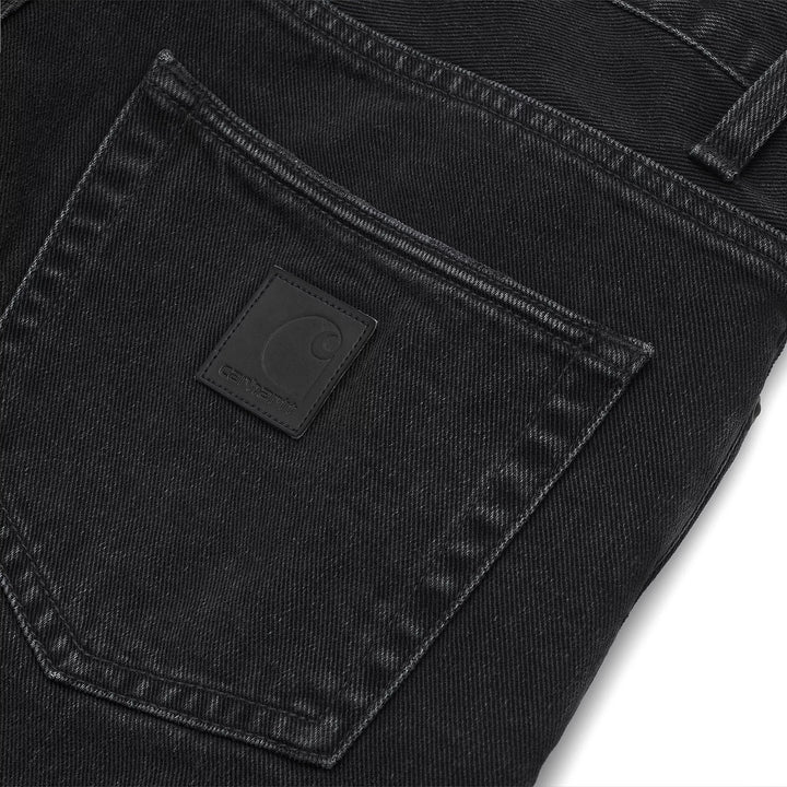 Carhartt WIP Klondike Pant Maitland Denim Black Stone Washed Back Pocket Detail