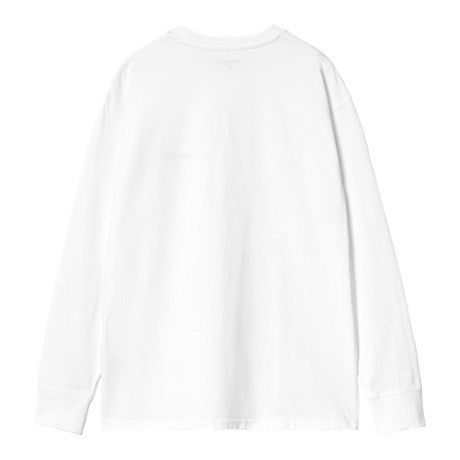 L/S American Script T-Shirt White