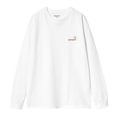 L/S American Script T-Shirt White