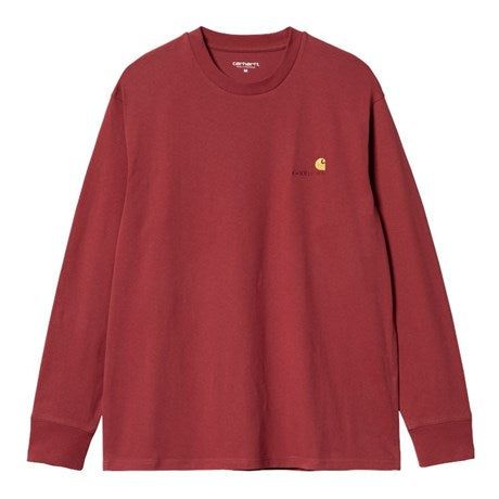 Carhartt WIP LS American Script Tee Tuscany Front