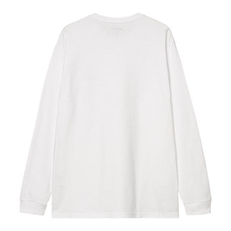 Carhartt WIP LS Chase T-Shirt White Gold Back