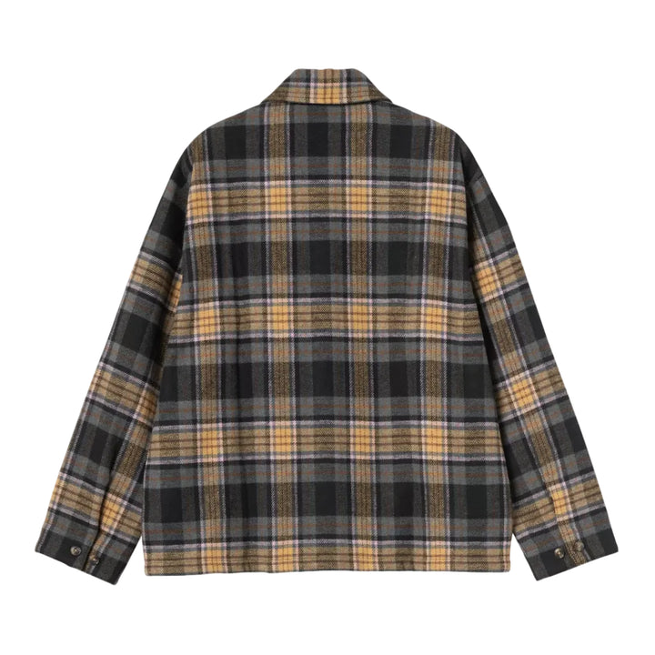 Carhartt WIP LS Parson Check Shirt Polyester Wool Dusty Hamilton Brown Back