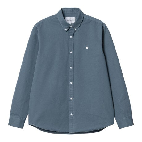 Carhartt WIP Madison Twill Shirt Positano Wax Front