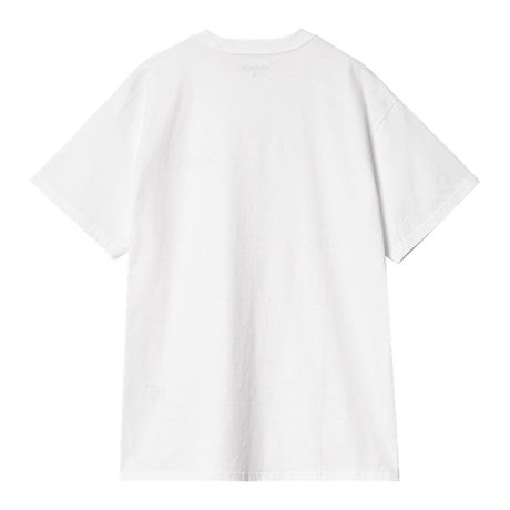 S/S Script Embroidery T-Shirt White