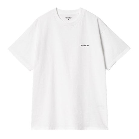 S/S Script Embroidery T-Shirt White