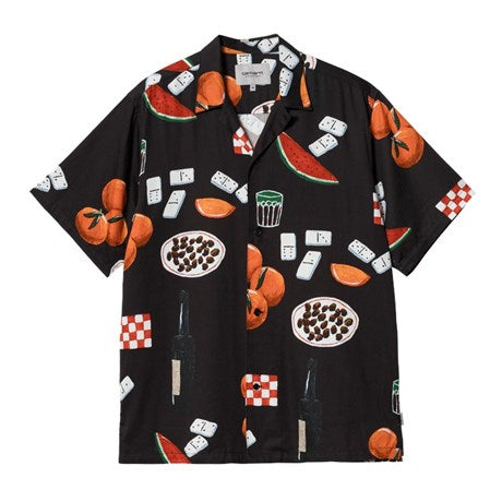 Carhartt WIP S/S Isis Maria Dinner Shirt Black Front View Image