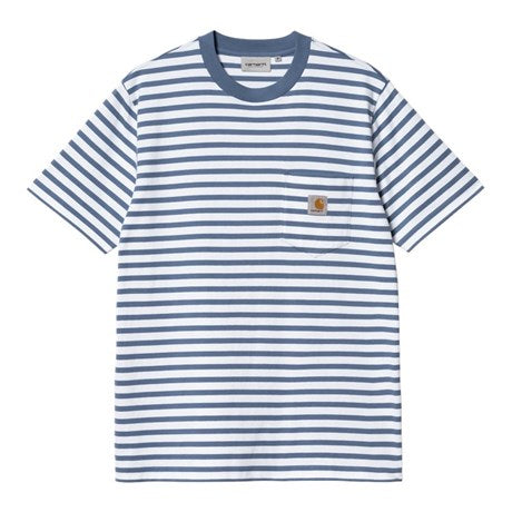 Carhartt WIP Seidler pocket Tee Sorrent / White Front View Image
