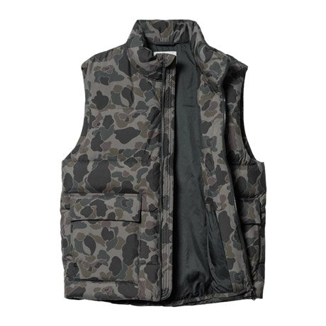 Carhartt WIP Springfield Vest Camo Duck Grey Hamilton Brown Inner Detail