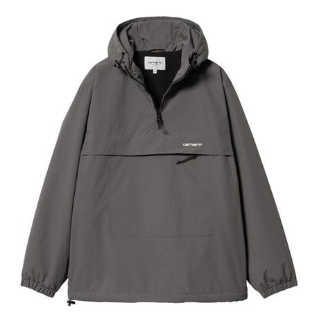 Carhartt WIP Windbreaker Pullover Graphite White Front Detail