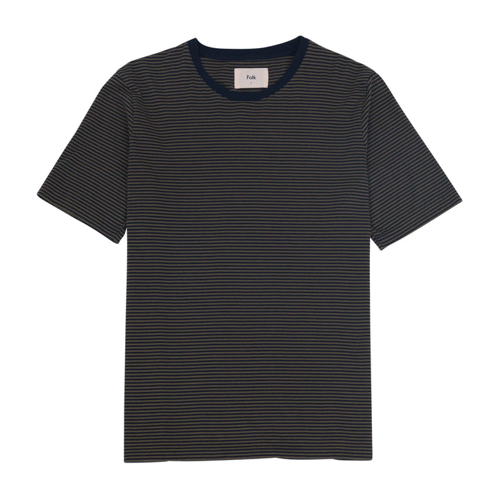 1 x 1 Stripe Tee Navy/Sage Front