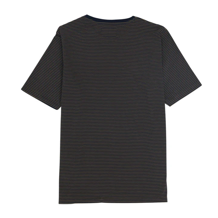 1 x 1 Stripe Tee Navy/Sage Back