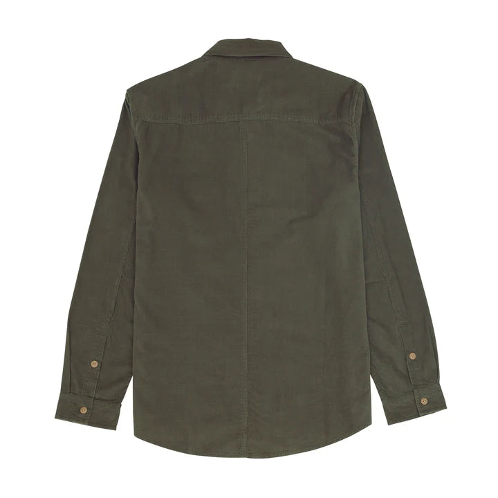 Folk Direction Babycord Shirt Olive Back