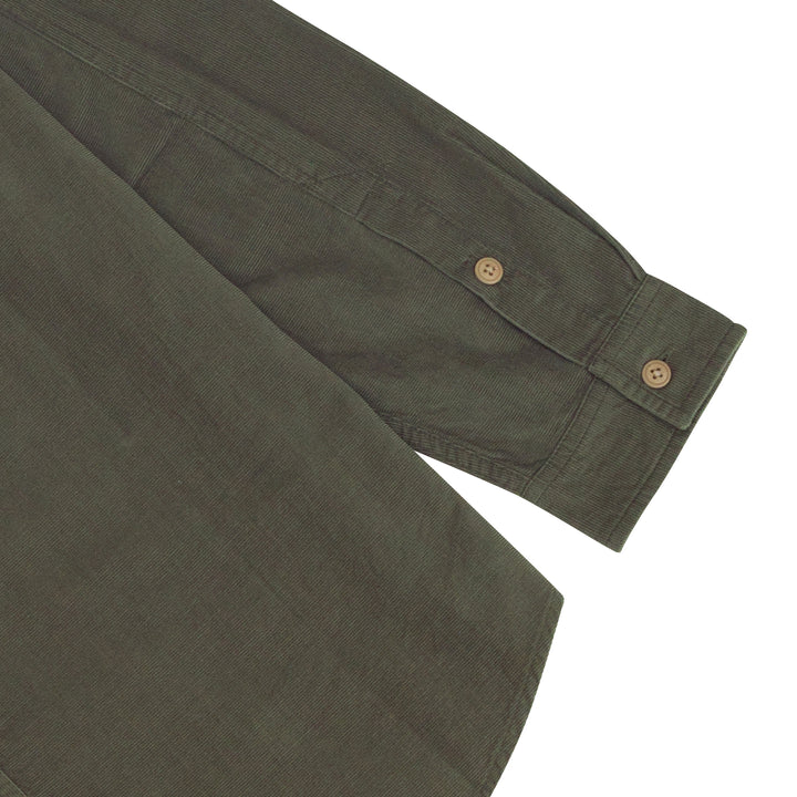 Folk Direction Babycord Shirt Olive Cuff Detail