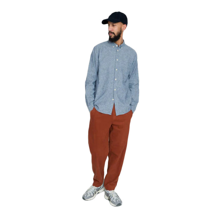 Relaxed Shirt Linen Stripe Indigo