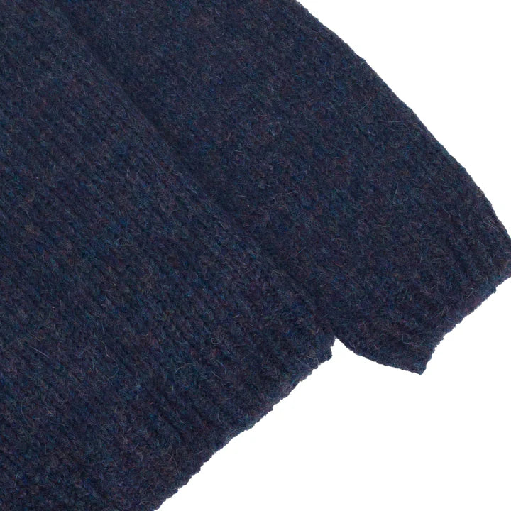 Folk Signal Cardigan Smoke Blue Hem Details