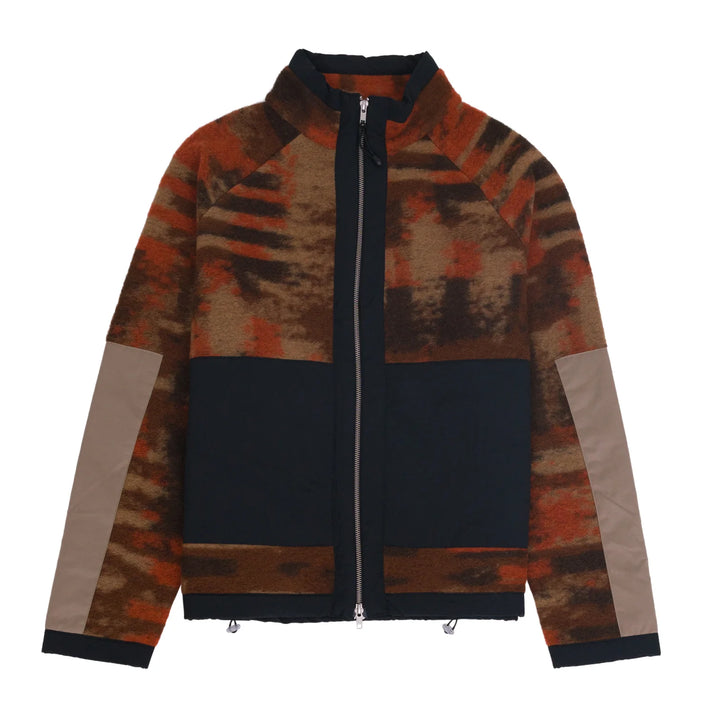 Folk Signal Fleece Multi Jacquard Rust Front