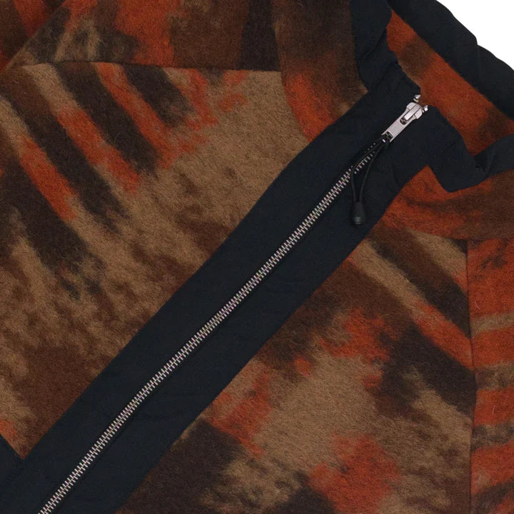 Folk Signal Fleece Multi Jacquard Rust Close Up