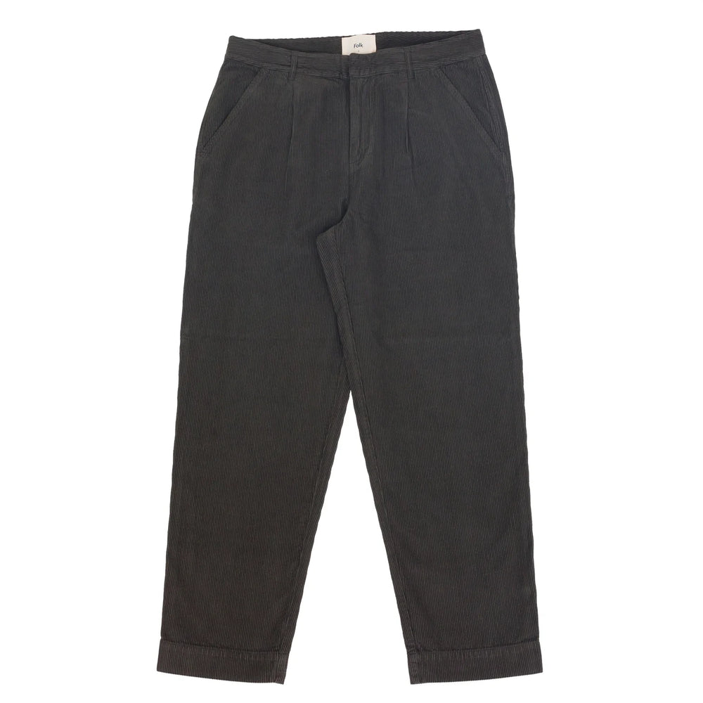 Folk Signal Pant Black Olive Cord Black Olive Front