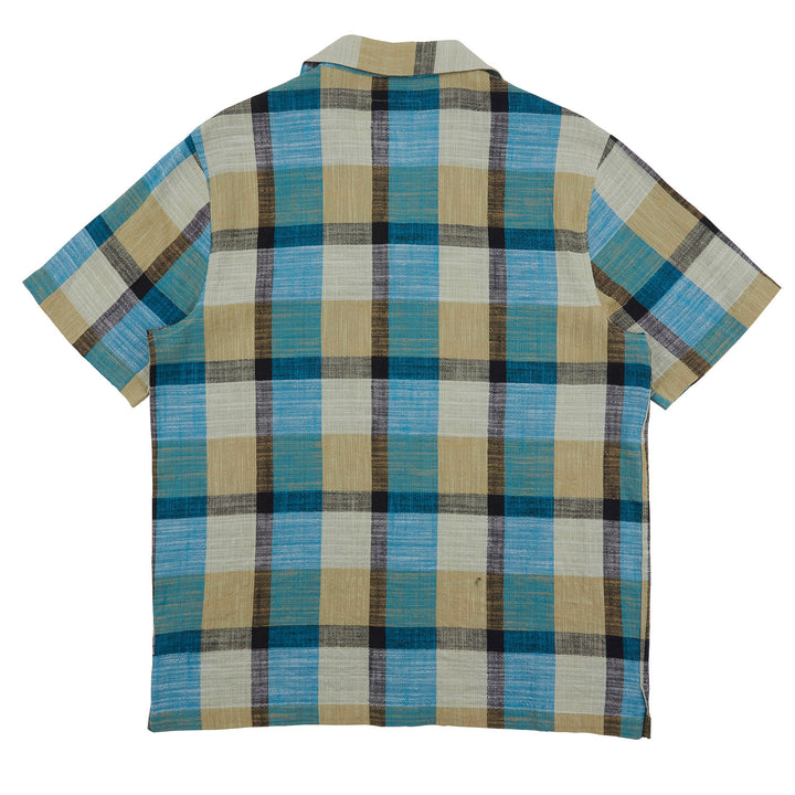 Folk SS Soft Collar Shirt Multi Gingham Check Multi Back Image