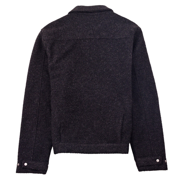 Folk Signal Blouson Wool Twill Charcoal Back